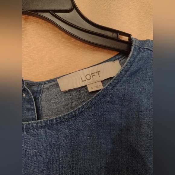 LOFT Denim Long Sleeve Tunic - Picture 4 of 4